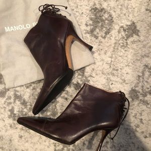 Manolo Blahnik Leather Boots
